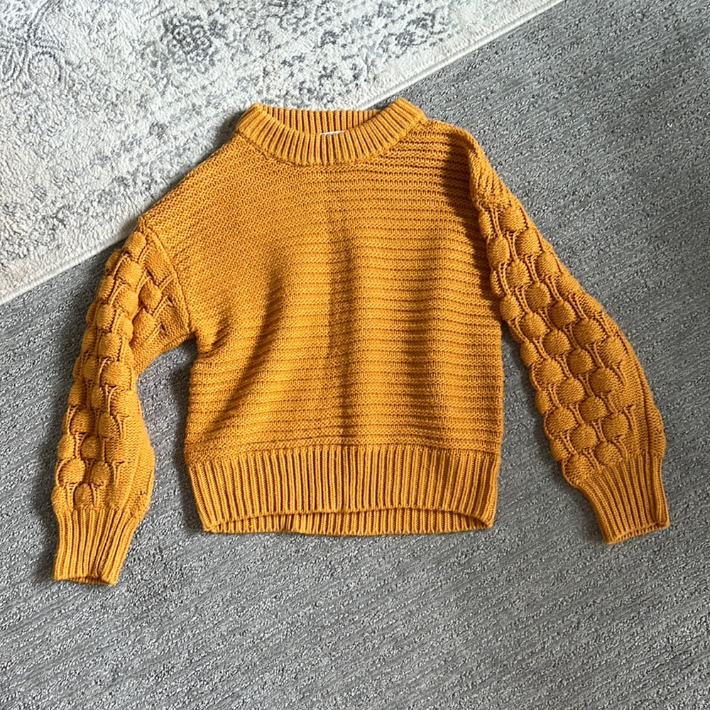 Mustard yellow knit sweater